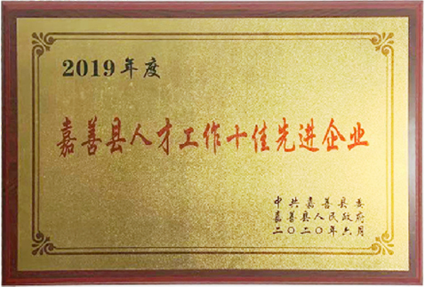 2019 Top Ten der fortschrittlichsten Unternehmen im Jiashan County Talent Work